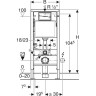 Комплект GEBERIT DUOFIX 458.124.21.1 UP100 с подвесным унитазом IFO SPECIAL RP731300100 с сиденьем RP706012100 458.124.21.17