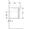 Тумба под раковину GEBERIT MYDAY Y824061000 50 см